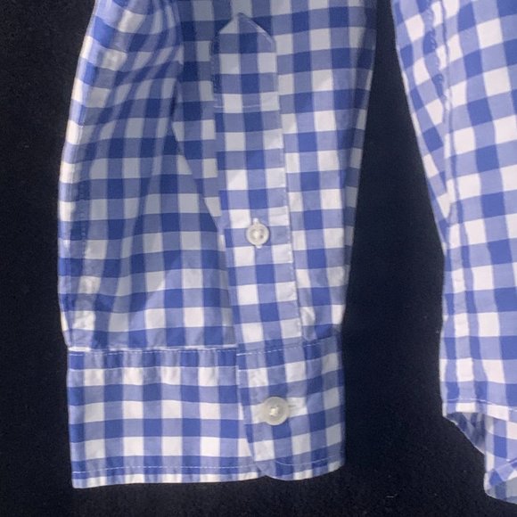 Ralph Lauren Size L Blue and White Gingham Ladies' Shirt - Picture 3 of 6